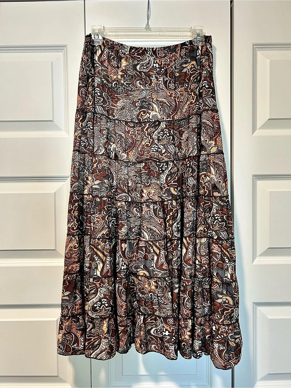 Metro Wear Paisley Skirt Brown & Black Size Large